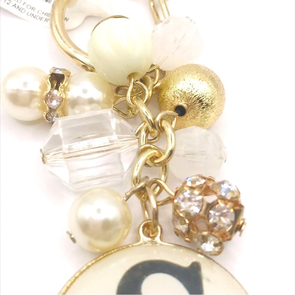 Gold Chic Initial S Keychain Keyring Car Accessory - Picture 2 of 6